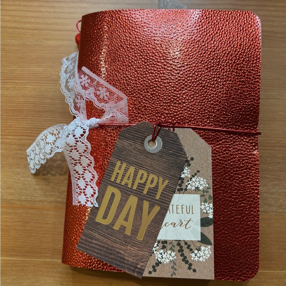 RED PERSONAL TRAVELLERS JOURNAL - HAND CRAFTED (Reduced price)